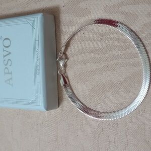 NWT 925 Sterling Silver Herringbone Chain Bracelet. UNISEX